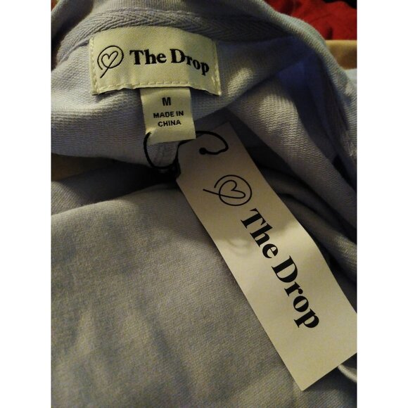 The Drop Women's Sz M Mariana Dusty Purple Strong Shoulder Knee Length Dress NEW - Picture 5 of 8